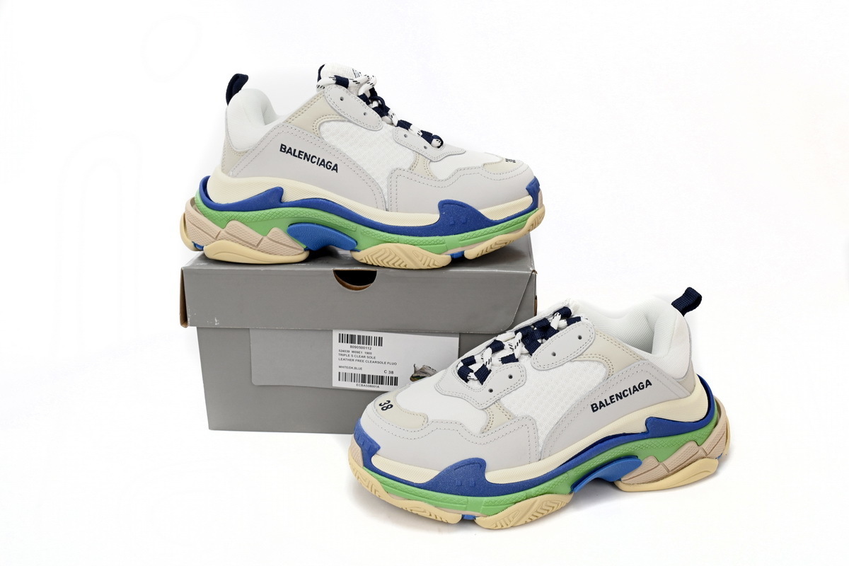 CA0LJ W09E1 1900 Balenciaga Triple White Blue Green