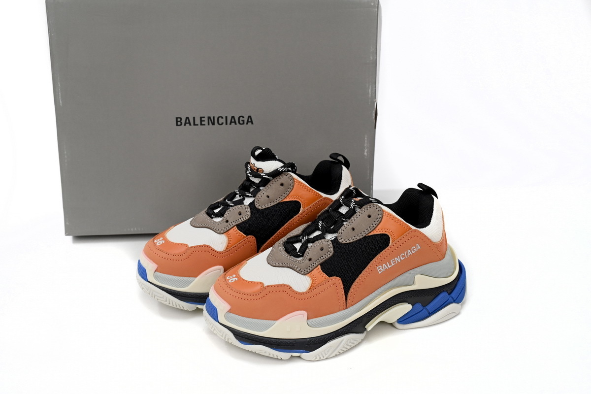 CA0LJ W09OE 7581 Balenciaga Triple Black Orange Blue