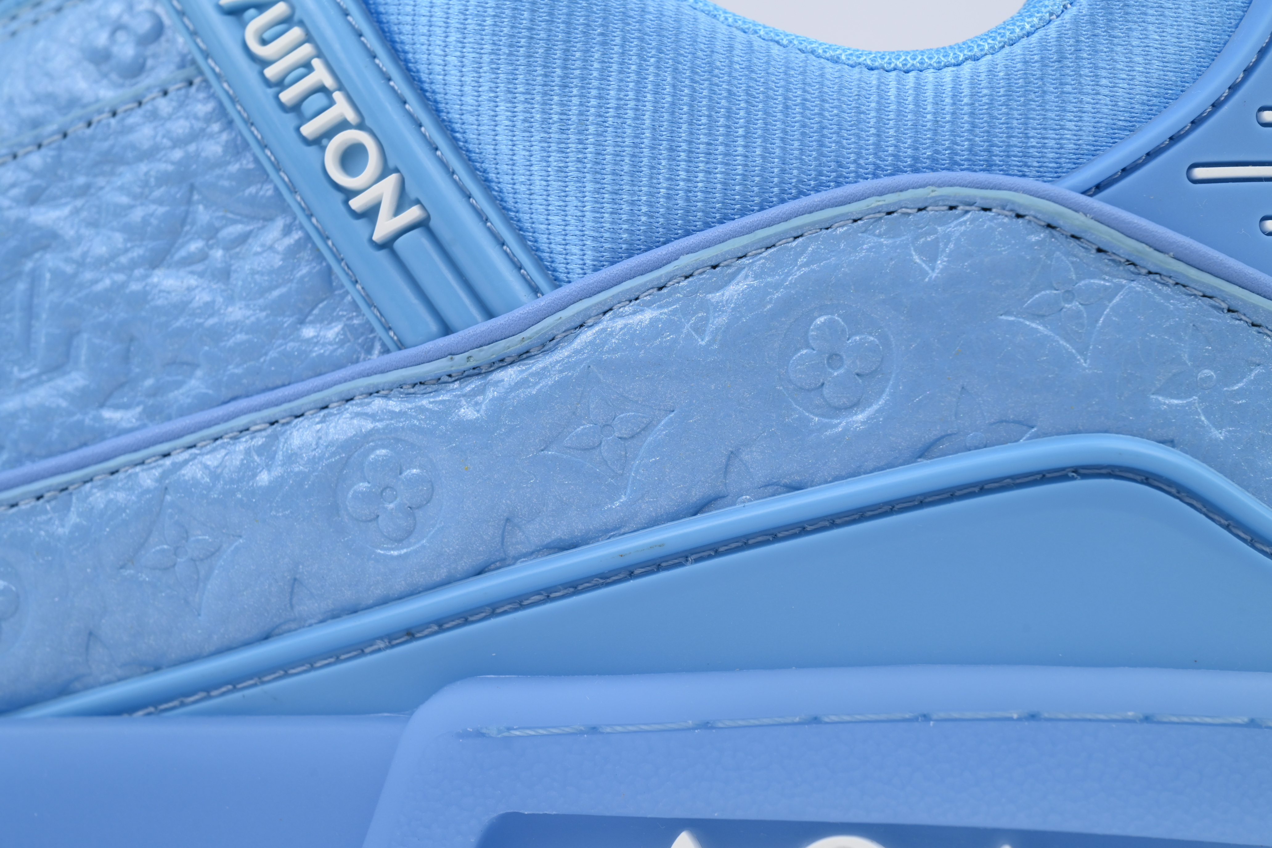 Louis Vuitton Trainer Blue Lychee Patent Leather