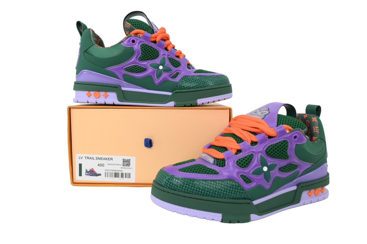 LOUIS VUITTON Green Purple