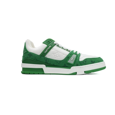 Louis Vuitton Trainer Green Cloth Surface 1A9JHV 02