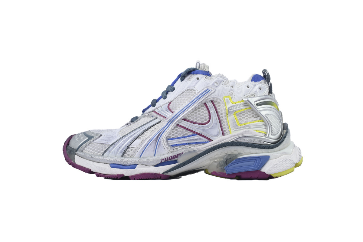 Balenciaga Runner White Purple Blue 772767 W3RMU 9547
