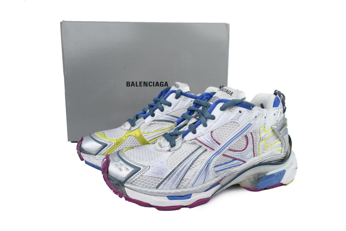 Balenciaga Runner White Purple Blue 772767 W3RMU 9547