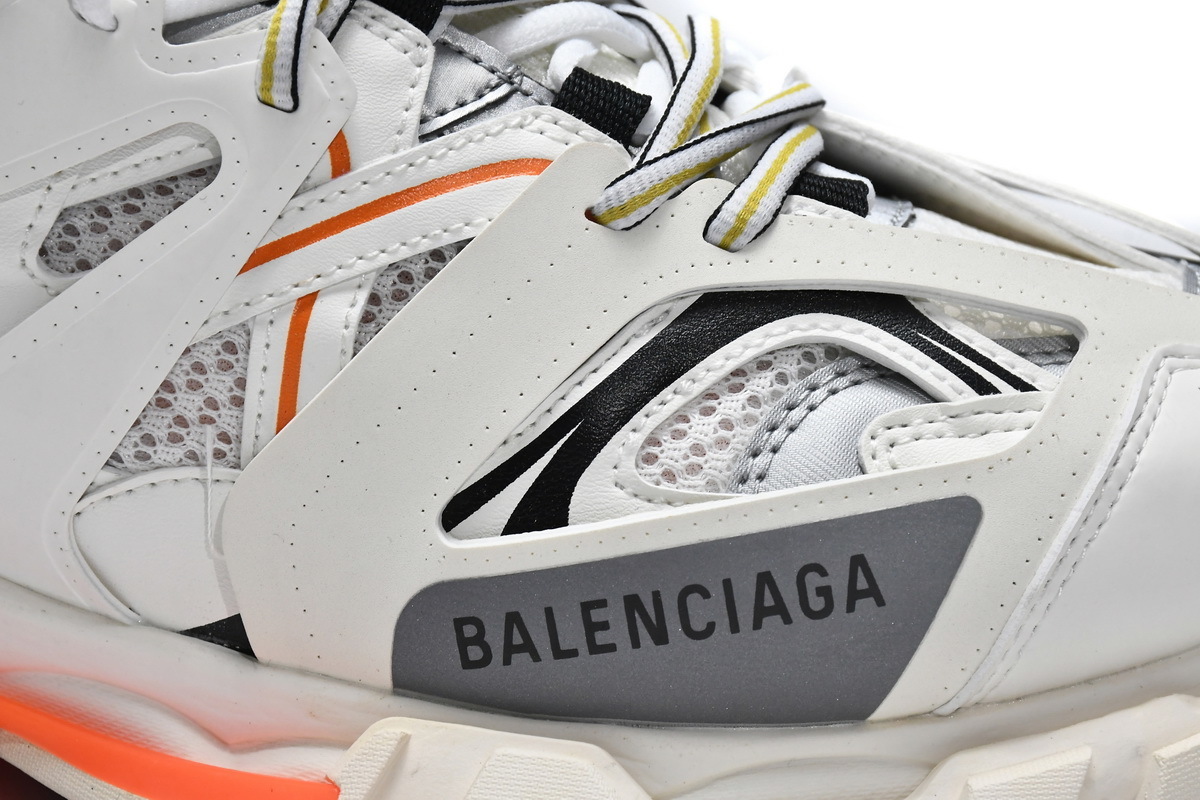 Balenciaga Track White Orange Black 542436 W1GB1 9059 Without LED