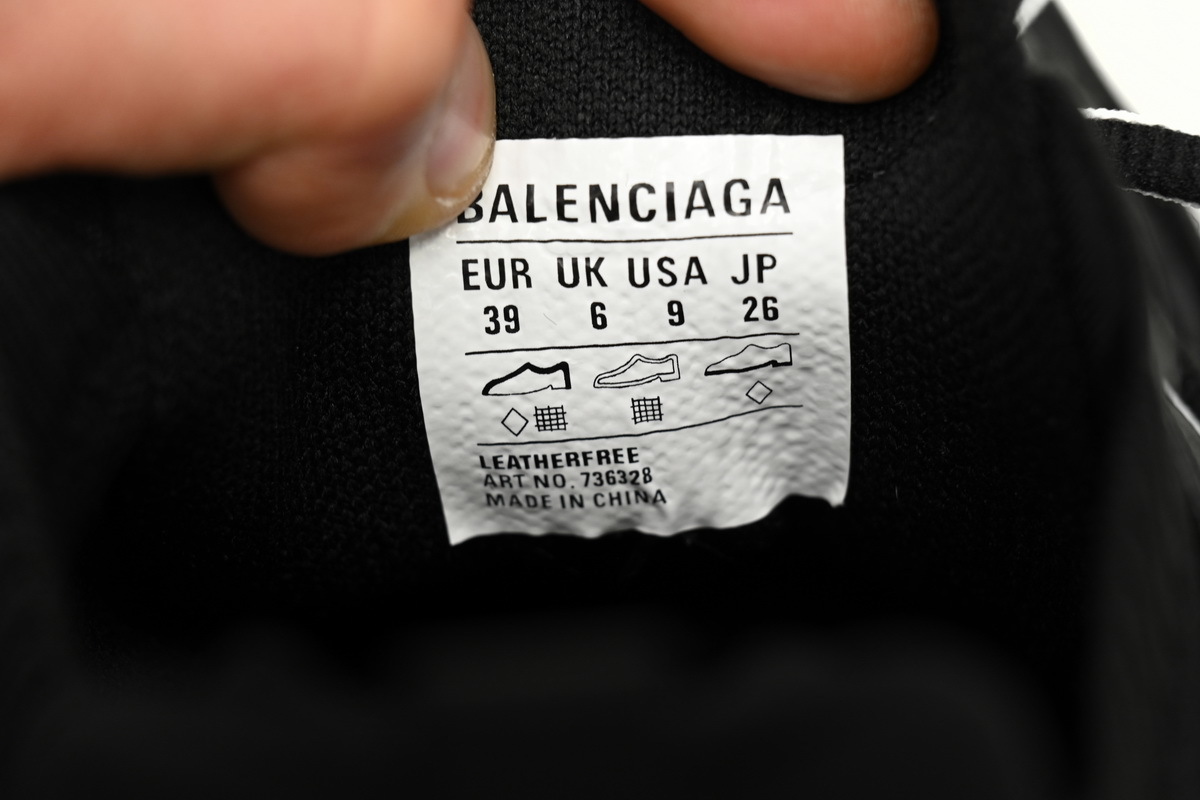 Balenciaga Tess S.Black Rice Grey Black 736328 W3SKC 0102