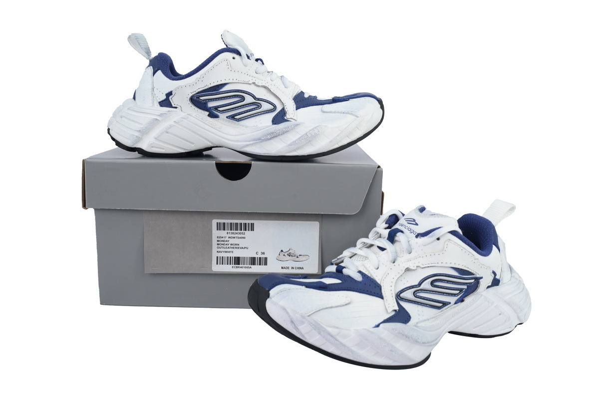 Balenciaga Monday Sneaker White Blue 825417 WDWTS 4090