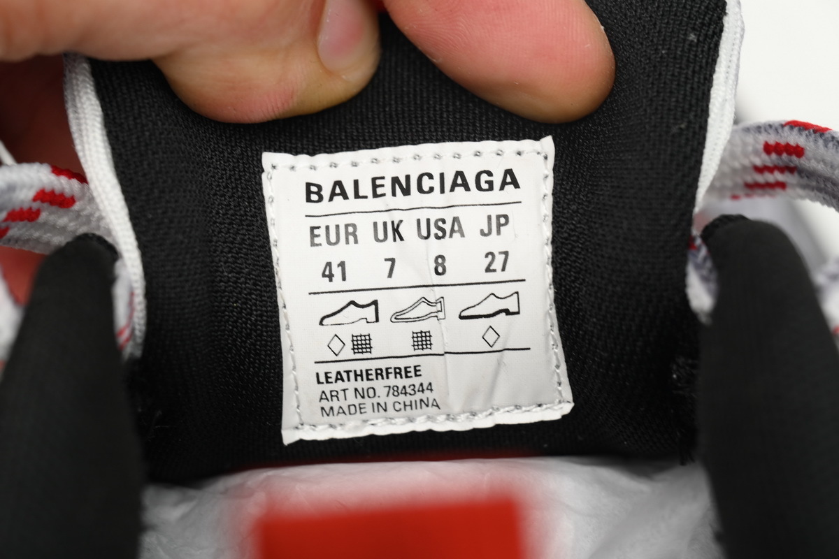 Balenciaga 10XL White Gray Red 784342 W2MV2 9645