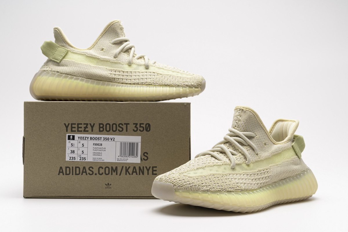 adidas Yeezy Boost 350 V2 “Flax”Real Boost FX9028