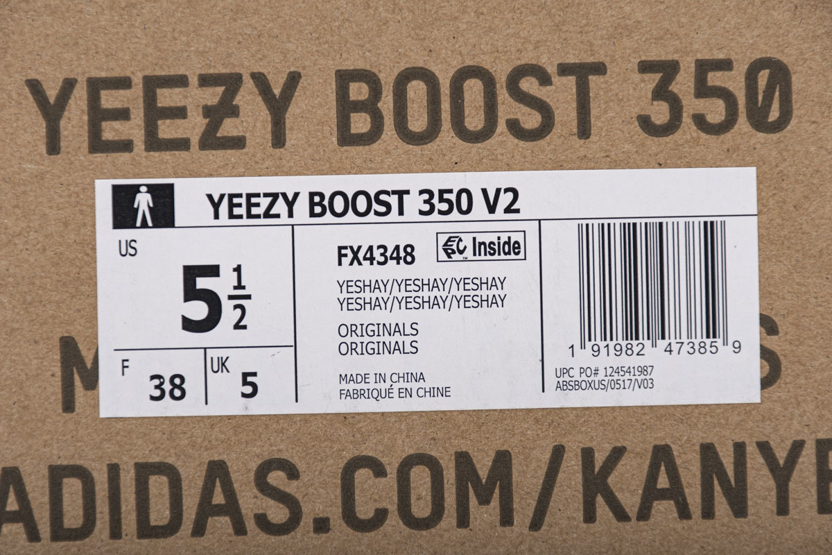 adidas Yeezy Boost 350 V2 “Yeshaya”Real Boost FX4348