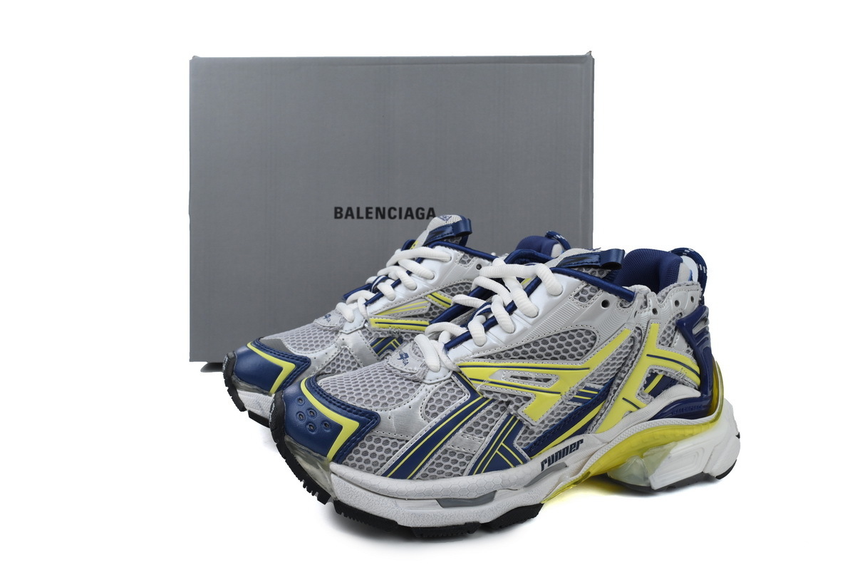 Balenciaga Runner Bai Huang Lan 677403 W2RN1 0080