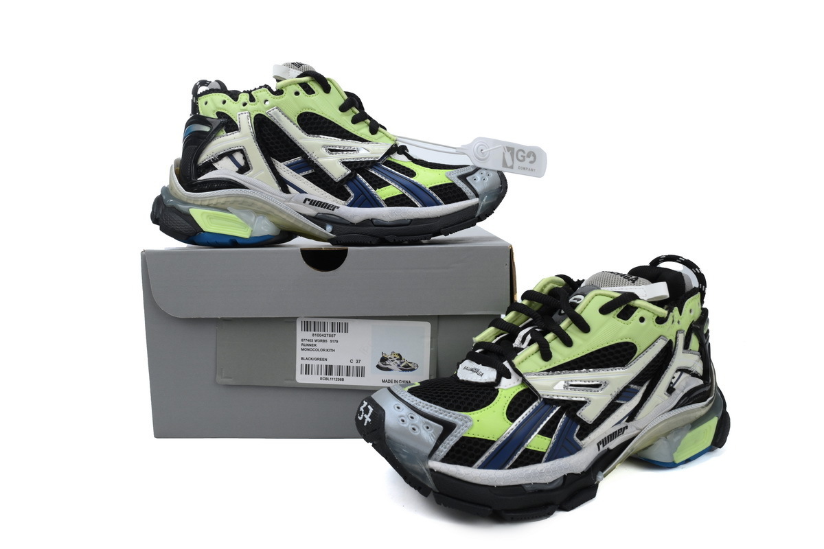 Balenciaga Runner Sneaker 'Grey Blue Green' 677403 W3RB5 5179