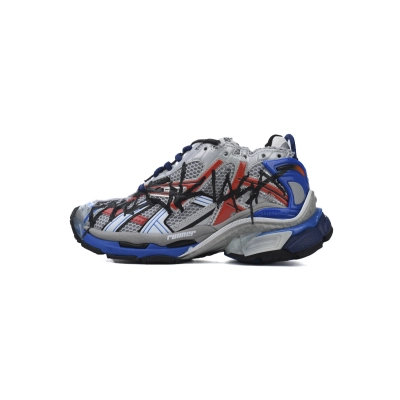 Balenciaga Runner White And Blue Printing 677402 W3RB6 1264 01