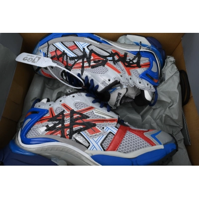 Balenciaga Runner White And Blue Printing 677402 W3RB6 1264 02