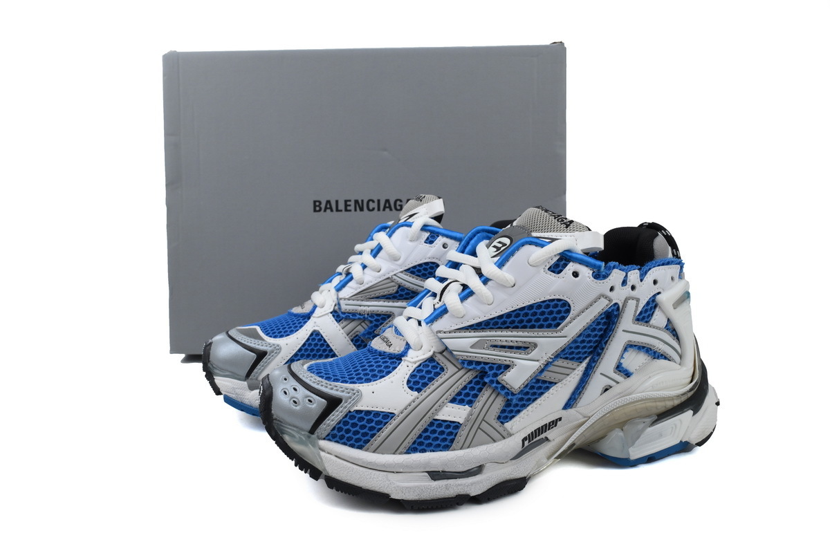 Balenciaga Runner White Blue 677403 W3RB3 4912