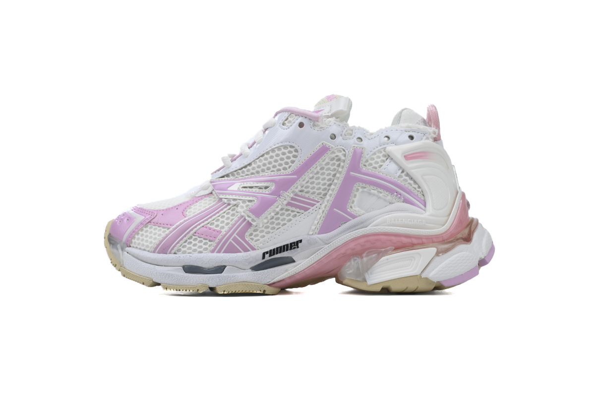 Balenciaga Runner White Pink 677403 W3RB3 9059