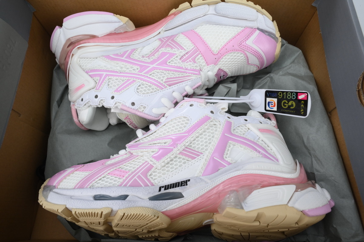 Balenciaga Runner White Pink 677403 W3RB3 9059