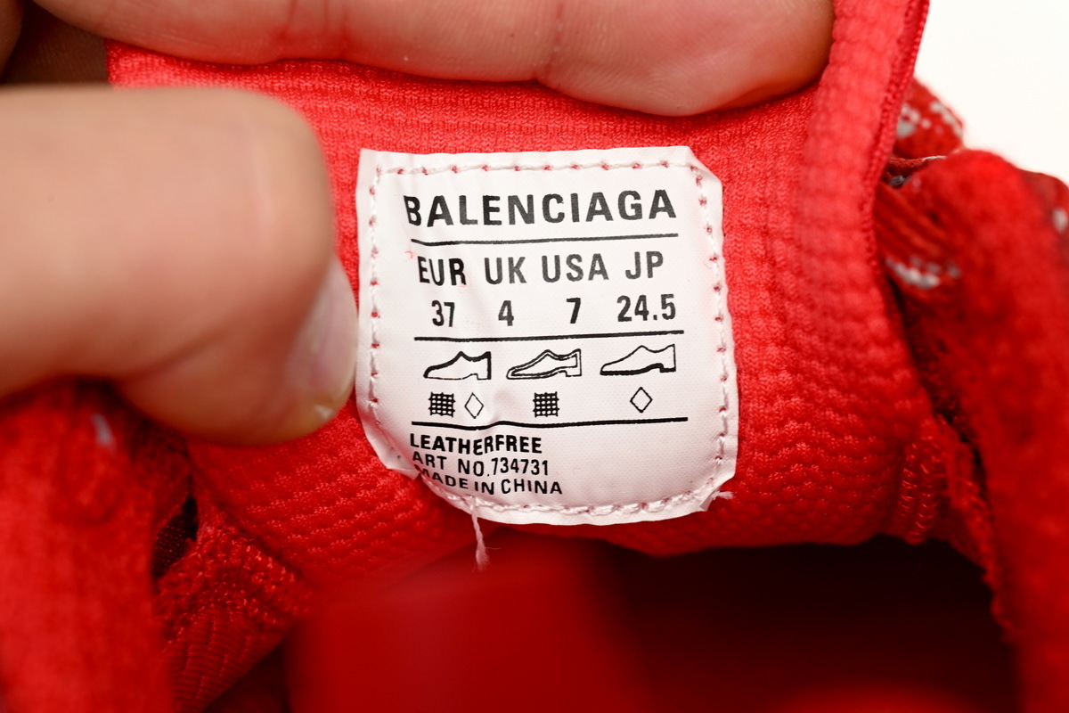 Balenciaga 3XL White Red 734734 W3XL5 6000