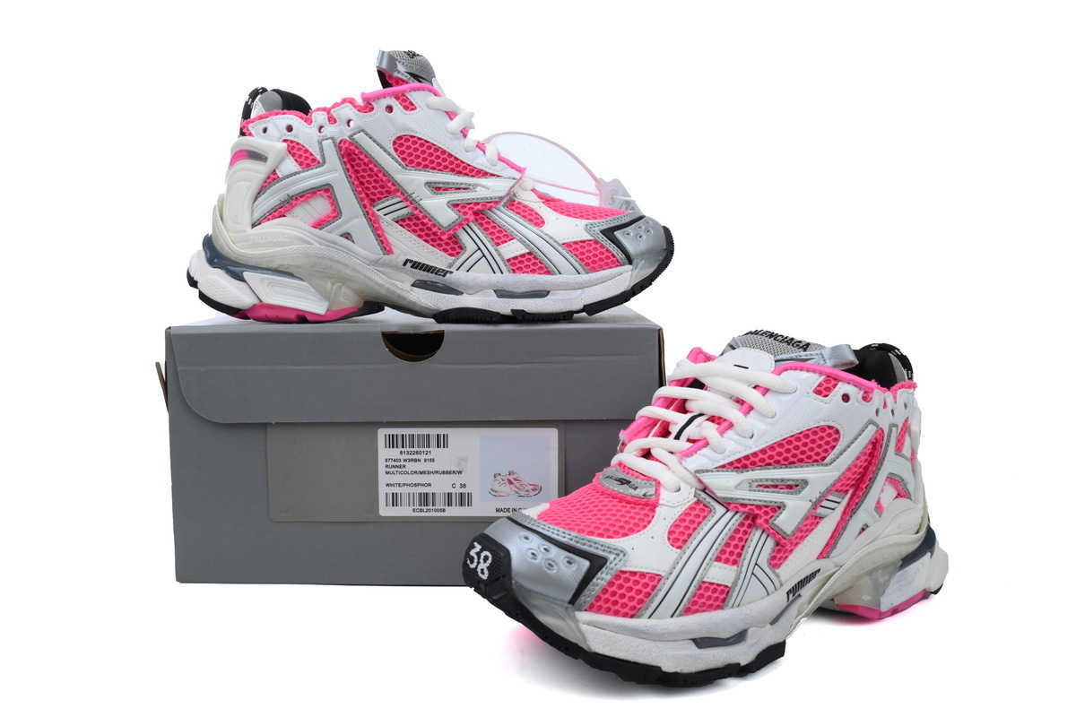 Balenciaga White Red Powder 677402 W3RBN 9155