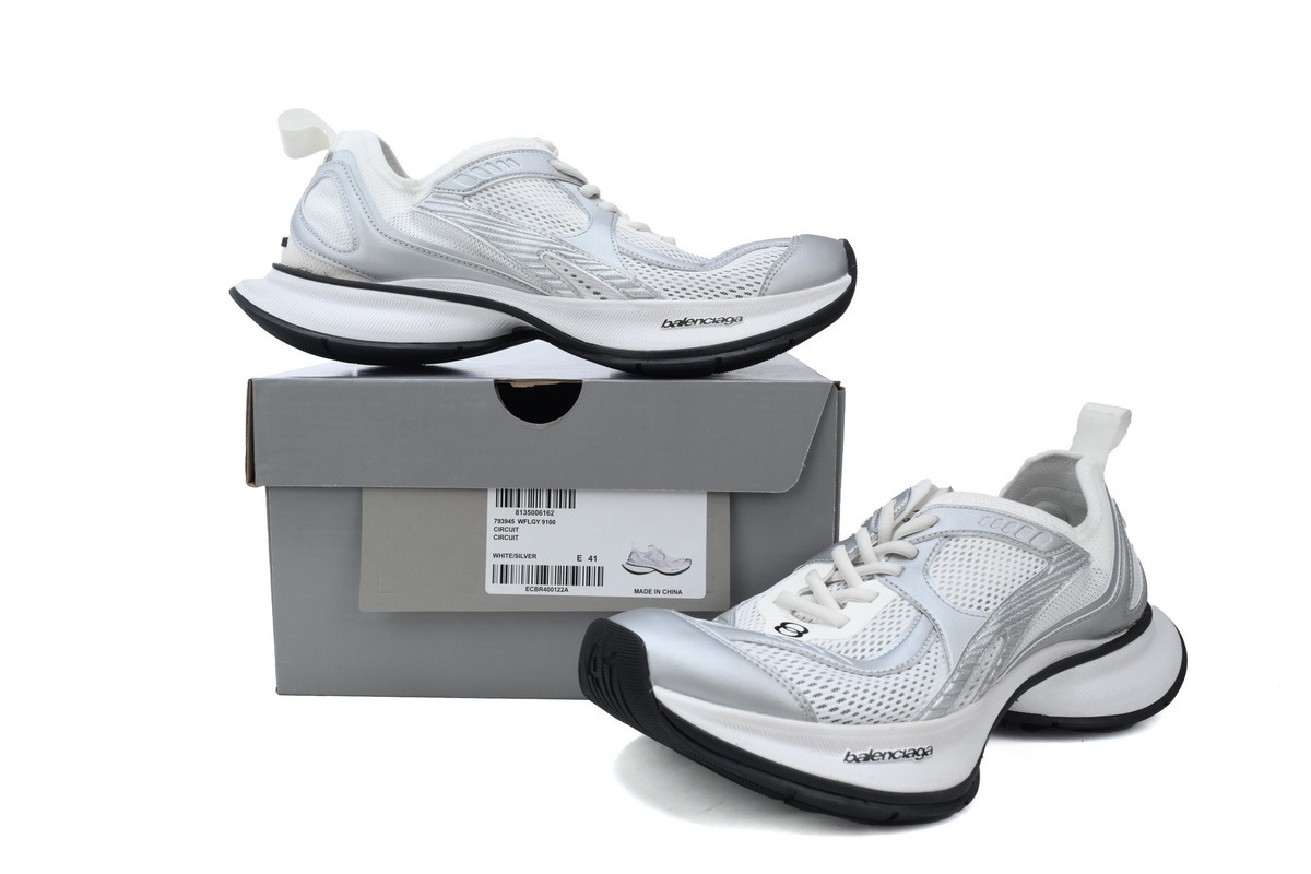 Balenciaga Circuit White Silver 793945 WFLGY 9100