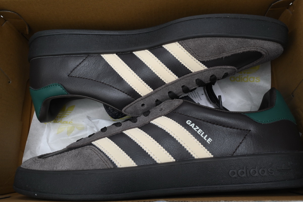 adidas Gazelle Indoor Leather 'Black Brown Green' IH0374
