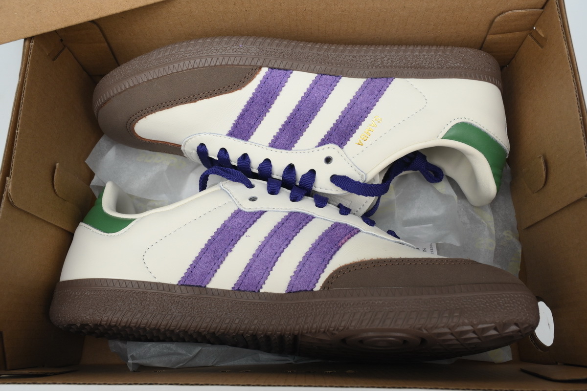Adidas Originals Samba OG 'Off White Purple Green' ID8349