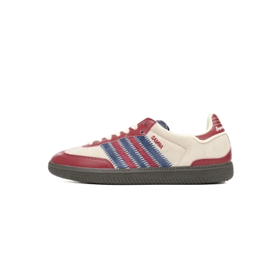 Adidas Originals Samba Vegan /OG Beige Blue Red ID6023 01