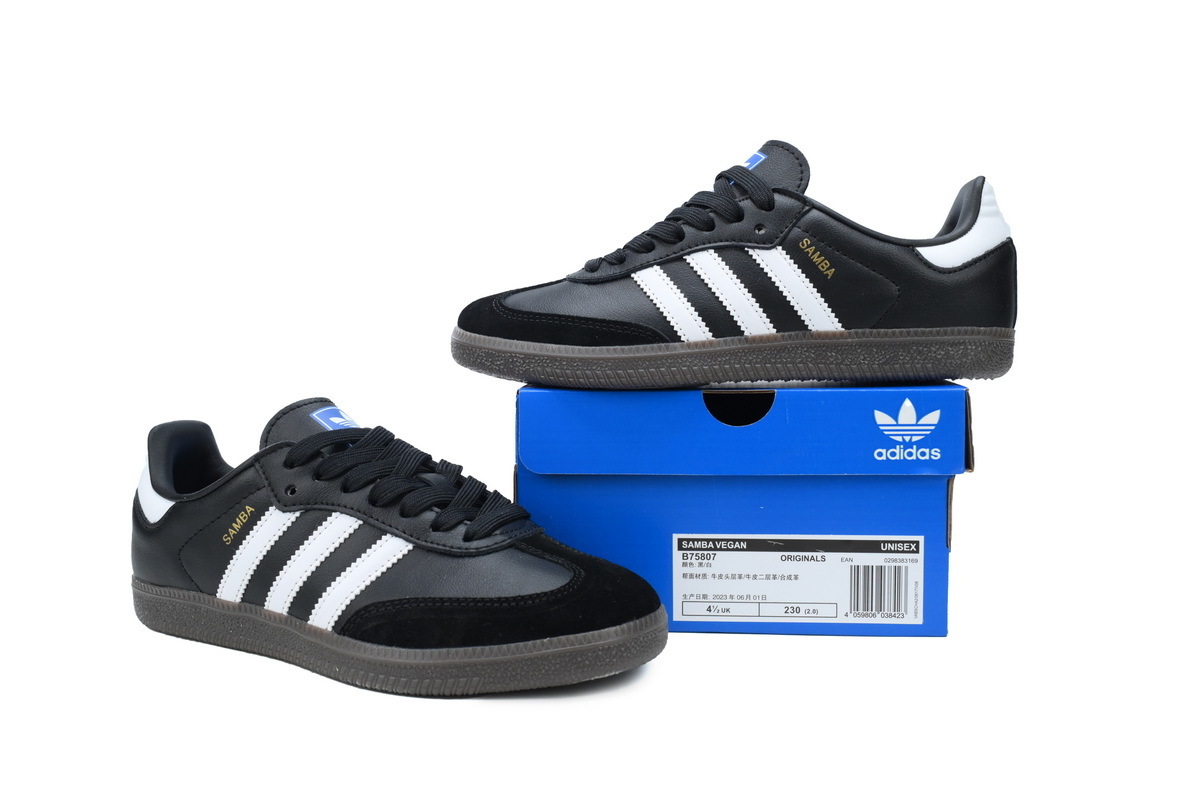 Adidas Originals Samba Vegan /OG Black And White B75807