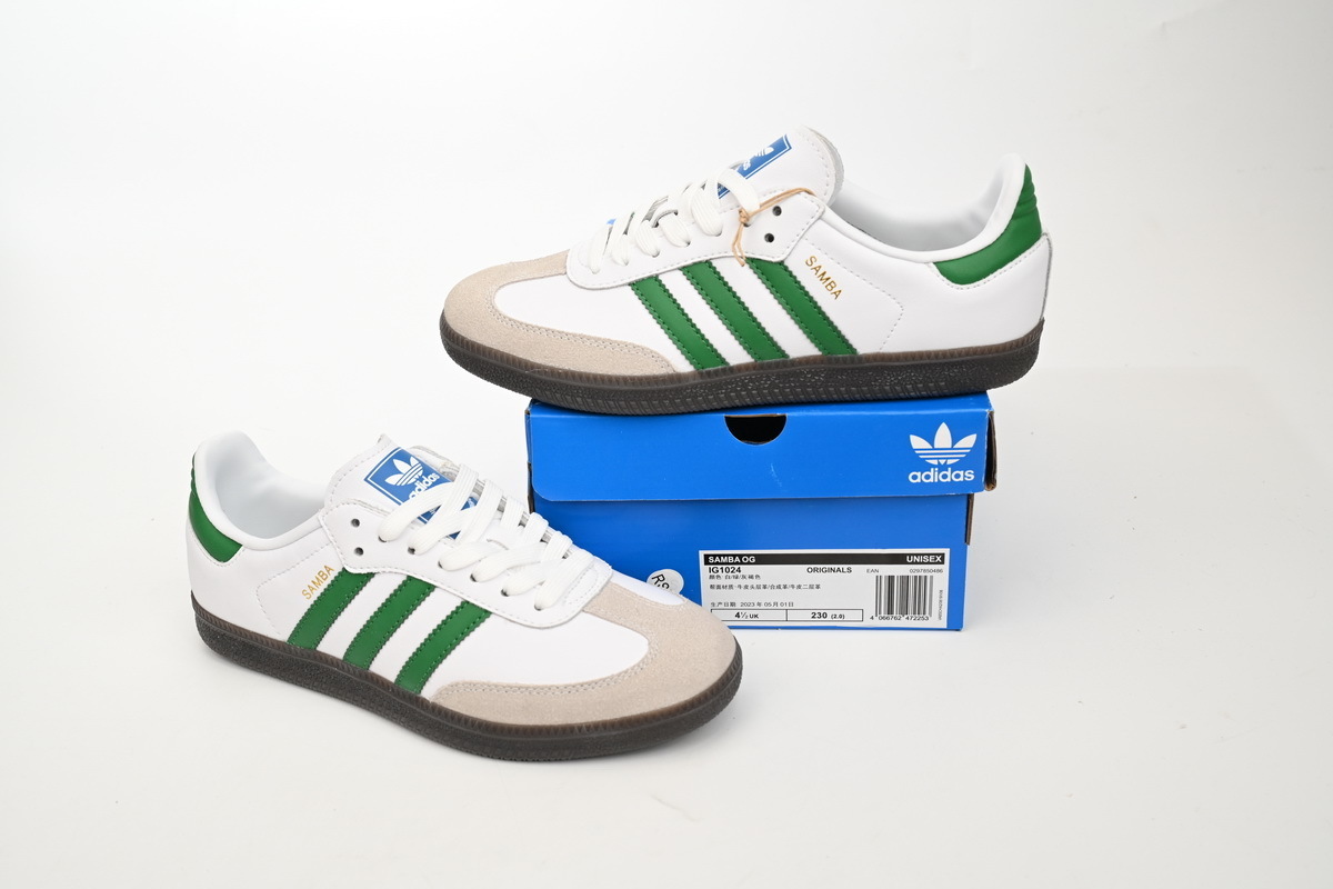 Adidas Originals Samba Vegan /OG Black Vintage White Green IG1024