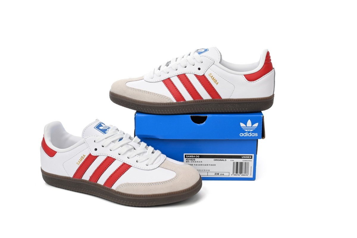 Adidas Originals Samba Vegan /OG White Red IG1025