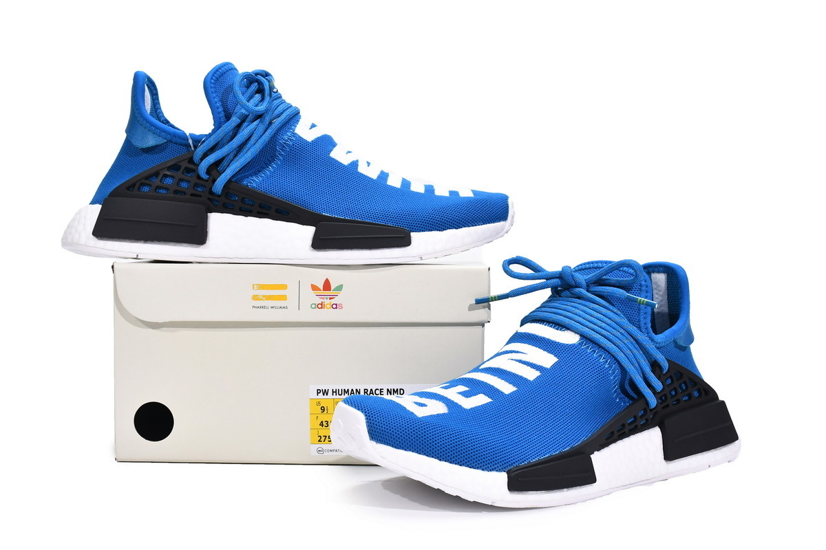 Adidas Pharrell Williams x Adidas Originals NMD HU Human Being Sharp Blue BB0618