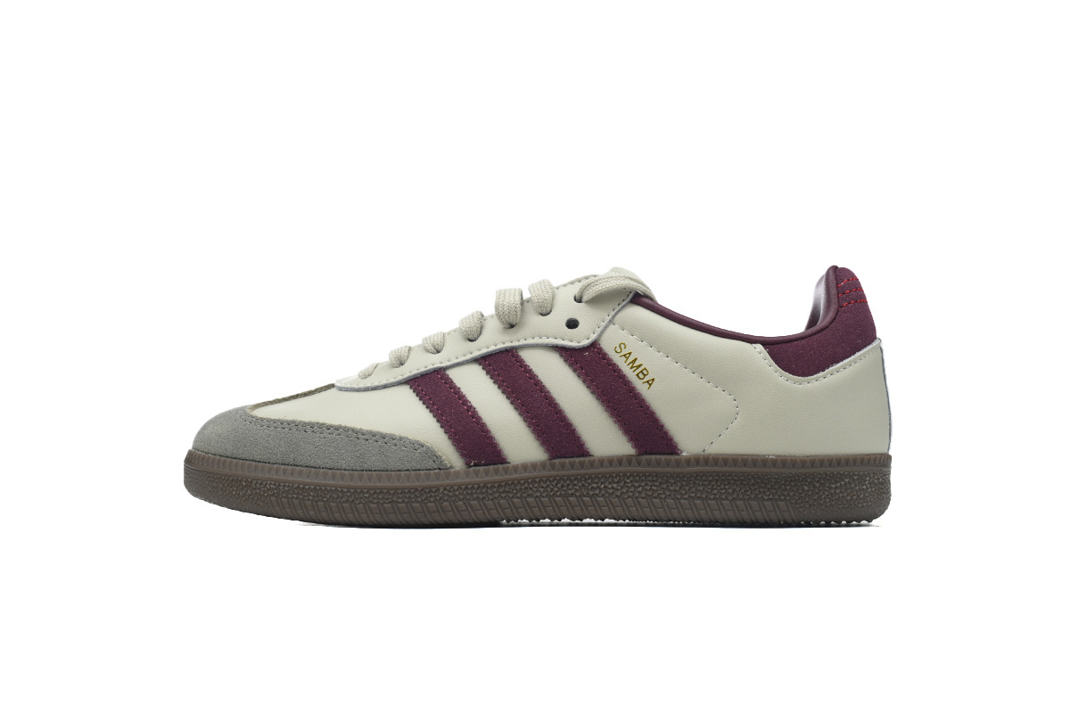 Adidas Samba OG 'Putty Grey Maroon' ID1482