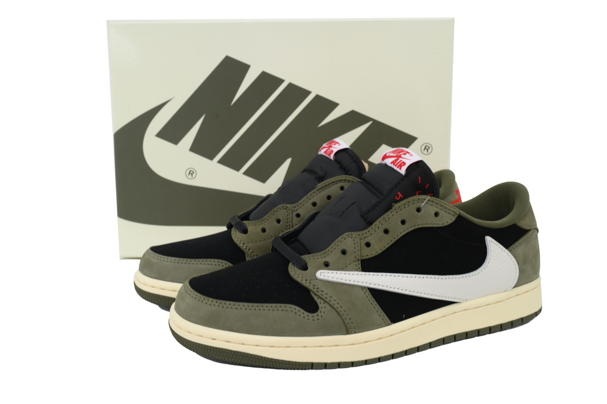 Travis Scott x Air Jordan 1 Low OG SP Black Olive DM7866-002