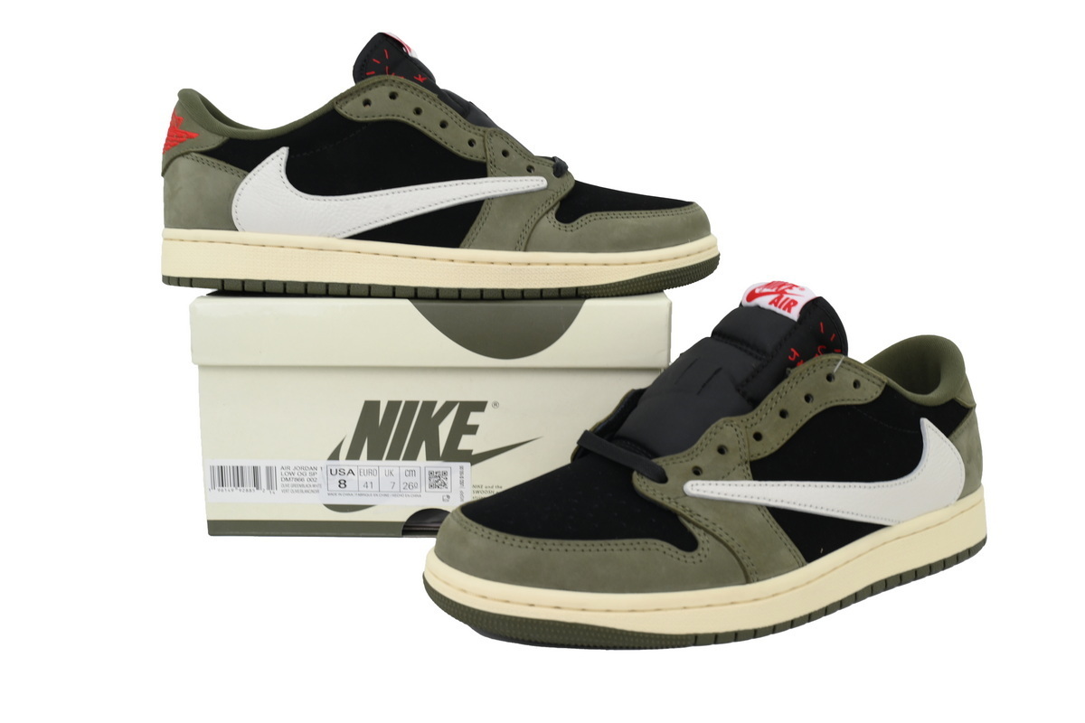 Travis Scott x Air Jordan 1 Low OG SP Black Olive DM7866-002