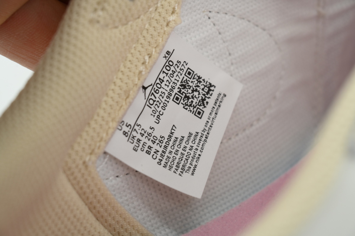 Travis Scott x Air Jordan 1 Retro Low OG Muslin Pink IQ7604-100