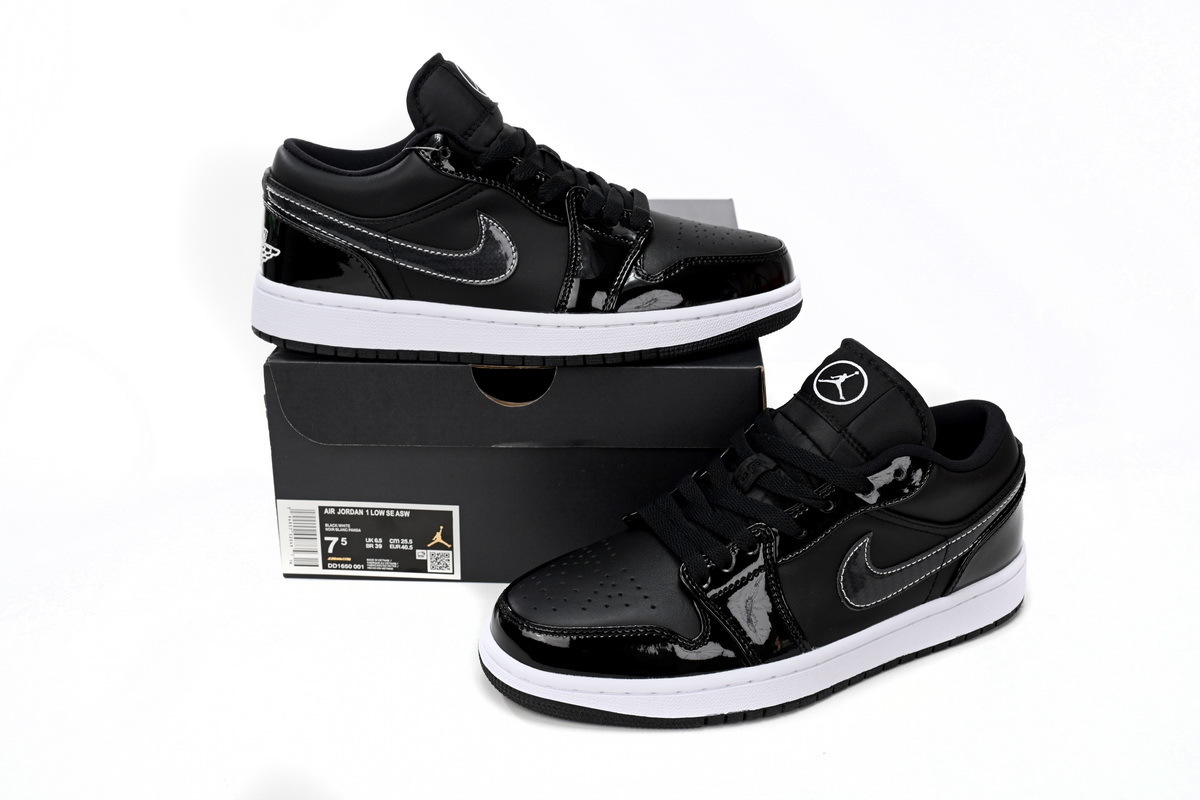 Air Jordan 1 Low 'Black And White' DD1650-001