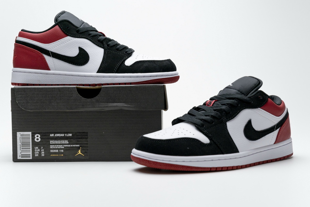 Air Jordan 1 Low 'Black Toe' 553560-116