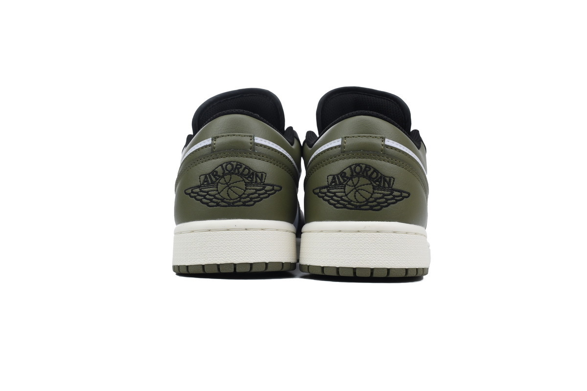 Air Jordan 1 Low 'Black Toe Medium Olive' 553558-092