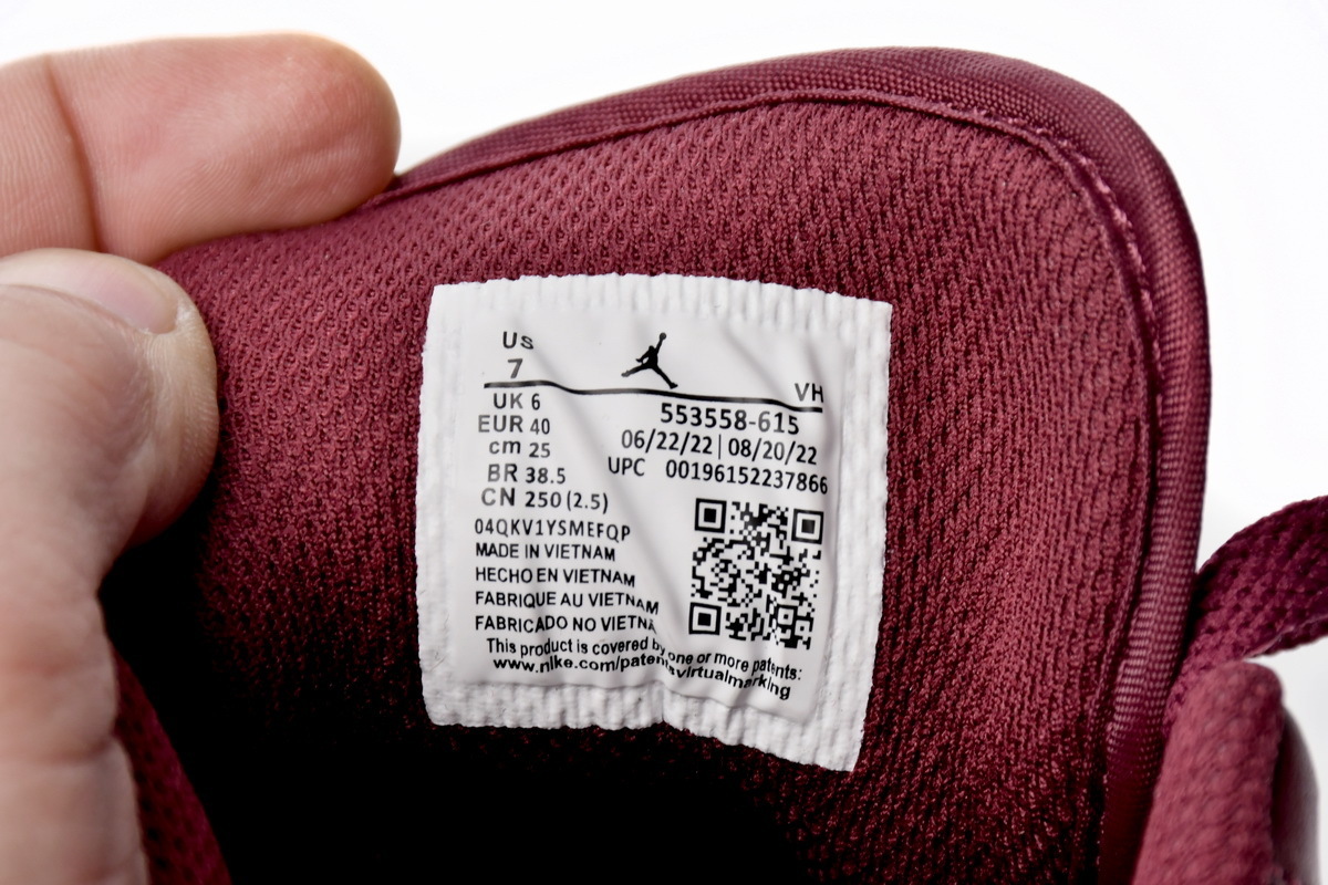 Air Jordan 1 Low 'Bordeaux' 553558-615