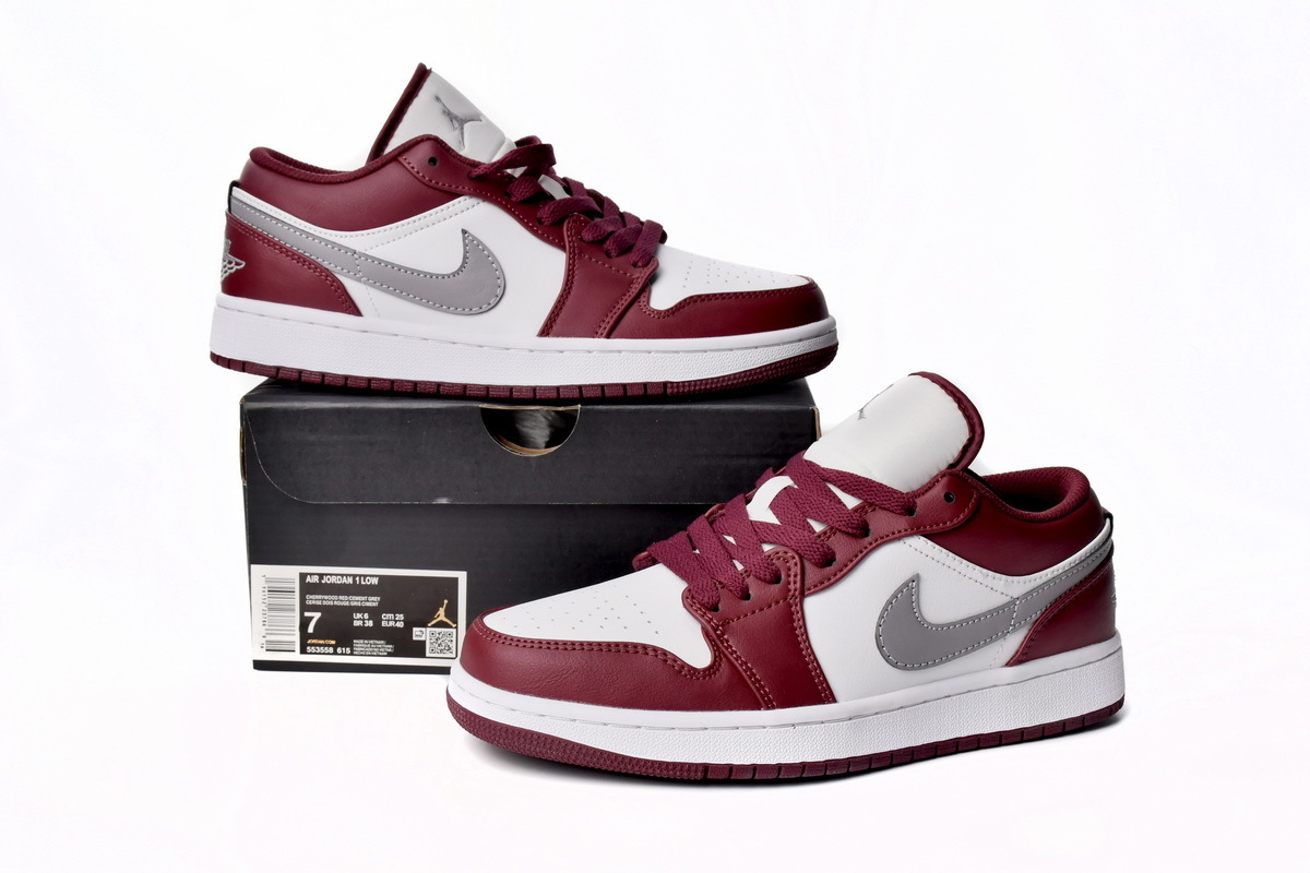 Air Jordan 1 Low 'Bordeaux' 553558-615