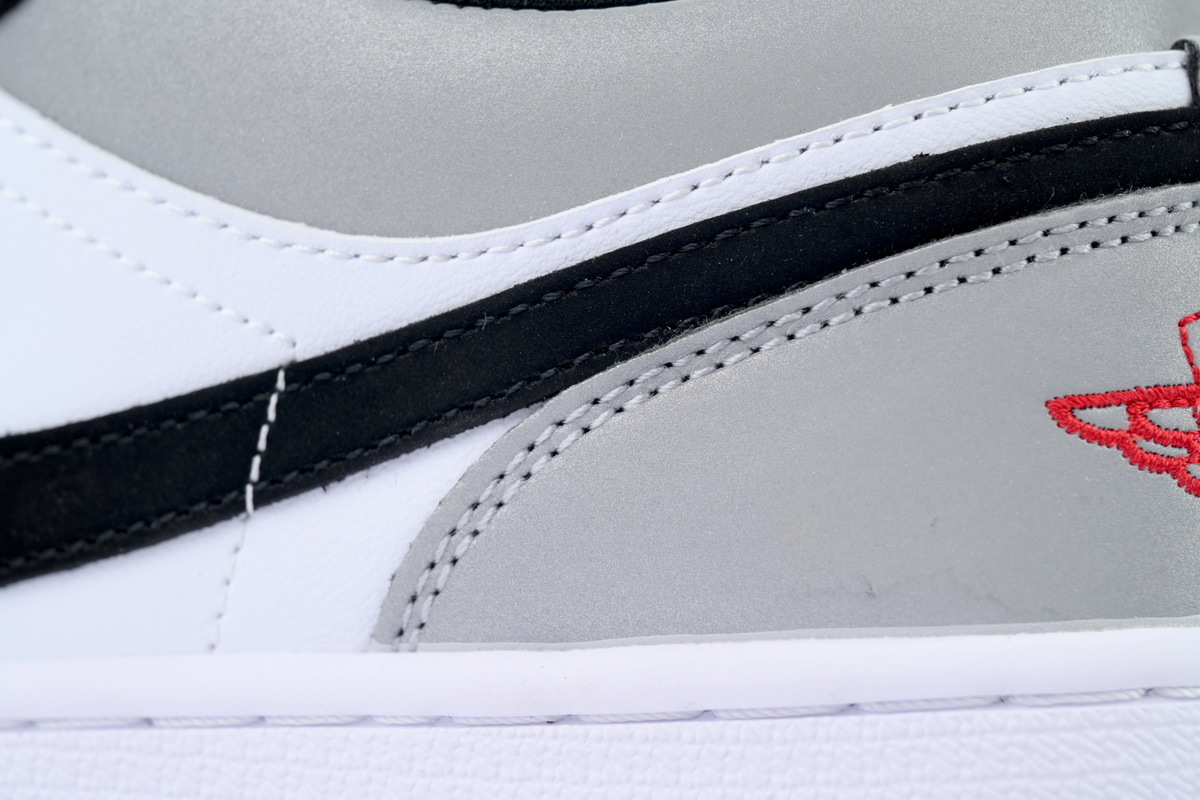 Air Jordan 1 Low 'White Fire Red Black Matte Silver' HF3188-106