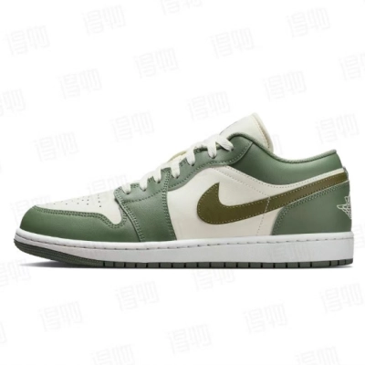 Air Jordan 1 Low Green White 553558-300 01
