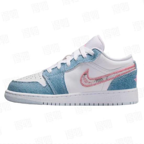 Air Jordan 1 Low GS 'Denim Sequin' HQ2001-400
