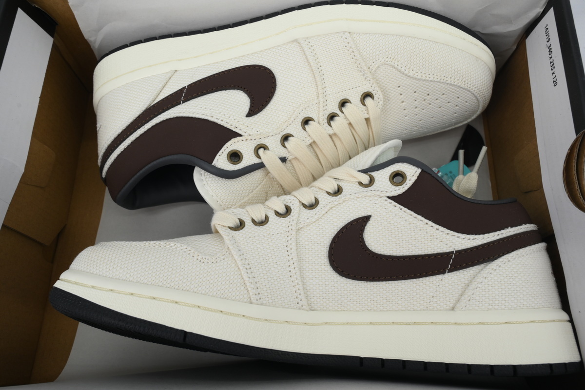 Air Jordan 1 Low Premium 'Ivory Baroque Brown' IB8058-110