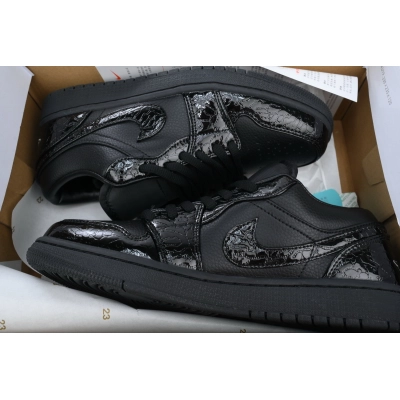 Air Jordan 1 Low SE 'Black Croc' HJ7443-010 02