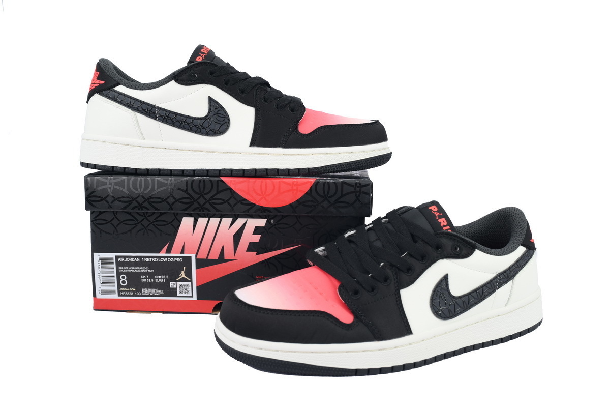 Paris Saint-Germain x Air Jordan 1 Retro Low OG 'Sail Pink Oxford' HF8828-100