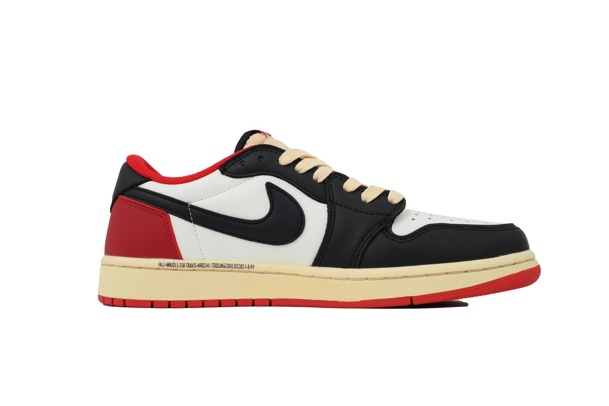 Travis Scott x Air Jordan 1 'Black White Red Hook' DM7866-166