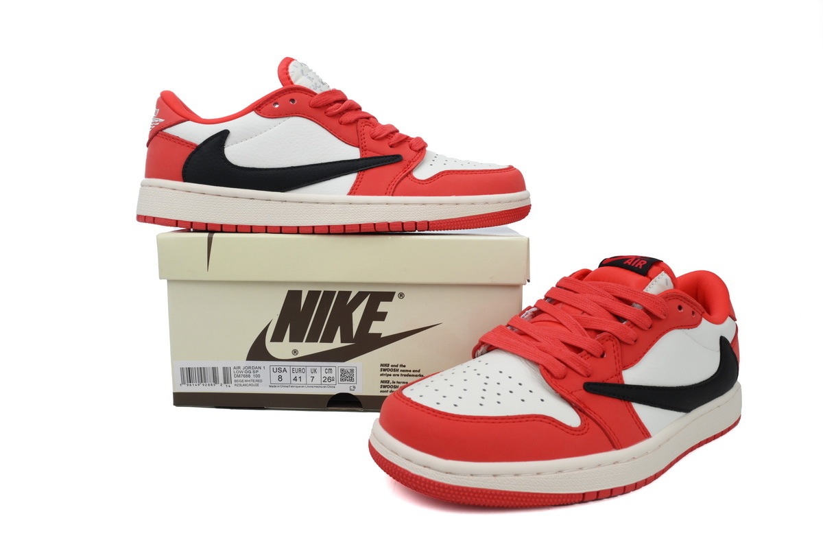 Travis Scott x Air Jordan 1 Low 'Red' DM7688-100