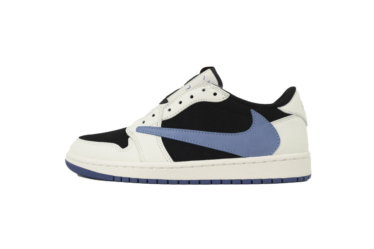 Travis Scott x Air Jordan 1 Low Black White Blue DM7866-040