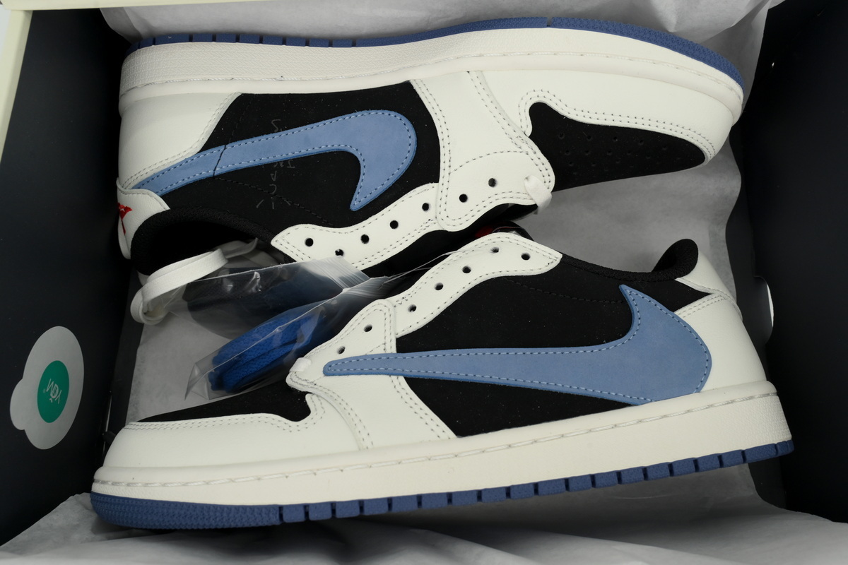 Travis Scott x Air Jordan 1 Low Black White Blue DM7866-040