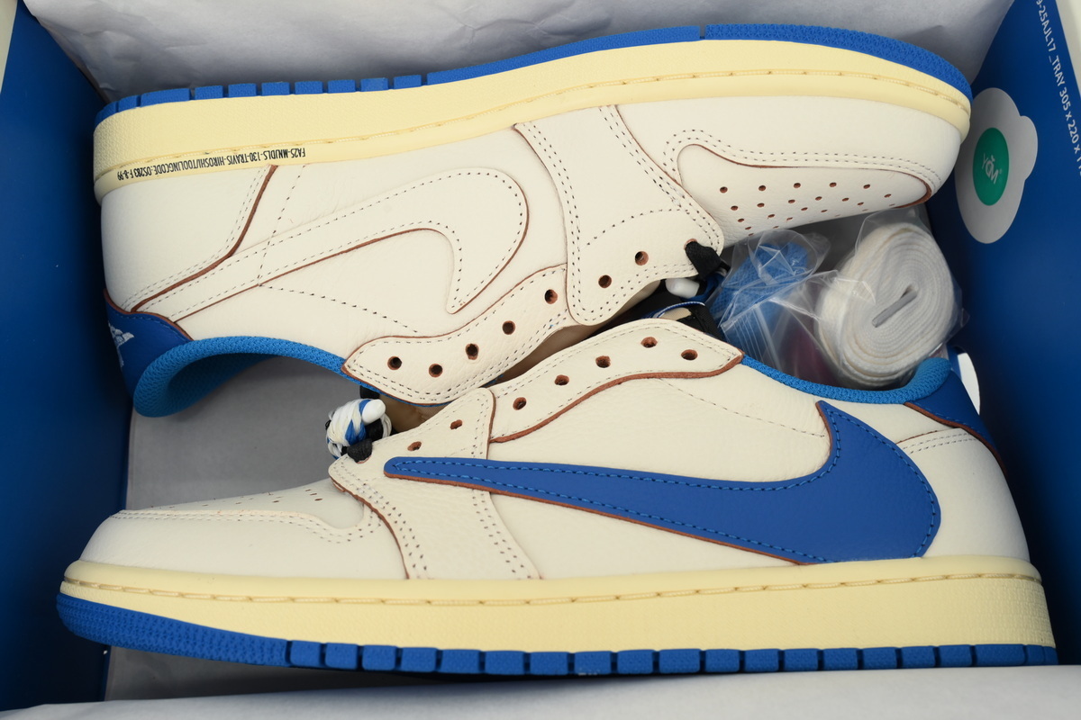Travis Scott x Air Jordan 1 Retro Low OG SP 'Sail Military Blue' DM7866-104